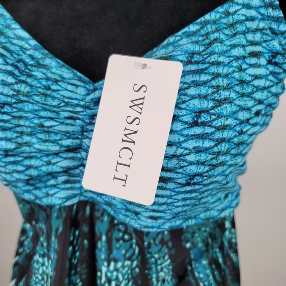 Mermaid Themed Tankini Swim Top Sz 2XL - Picture 4 of 12